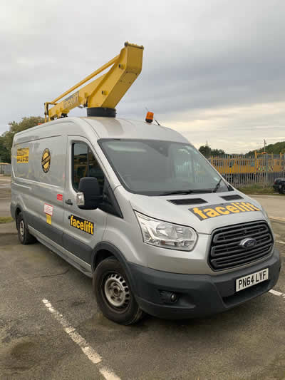 Working height of 12.5m Ascendant Van Mount Working Height platform suited to assist in locations with outreach equipment - Contact AFI for hire rates
